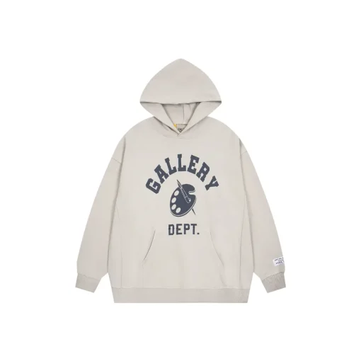 Gallery Dept. Hoodie Off White With Monogram Printed In The Middle