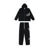 Fear Of God ESSENTIALS Tracksuit Set Black With White Logo