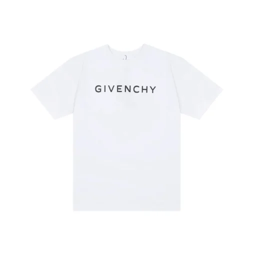 Givenchy T-Shirt White With Text Logo Design