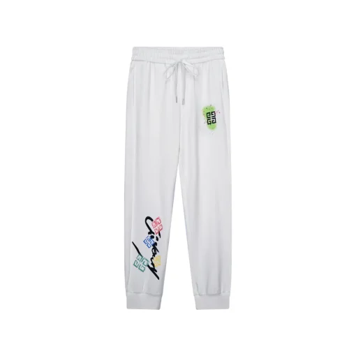 Givenchy White Pant Trouser With Design