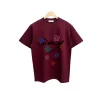 Givenchy White T-Shirt Maroon With Design