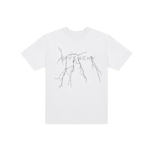 Givenchy T Shirt White With Lighting Effect