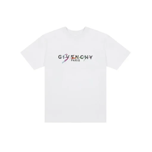 Givenchy T Shirt White Multicolour Logo Design