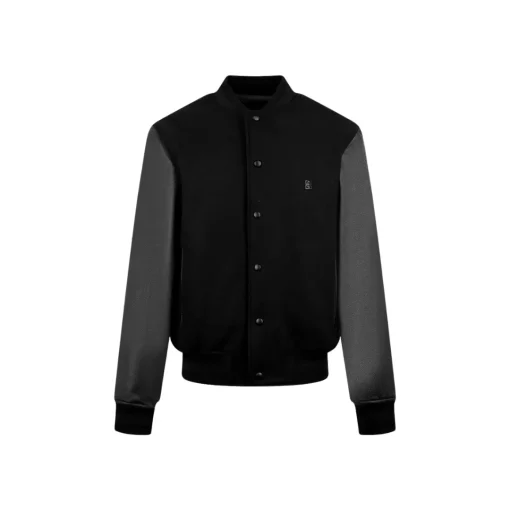 Givenchy 4G Logo Plaque Bomber Jacket Black