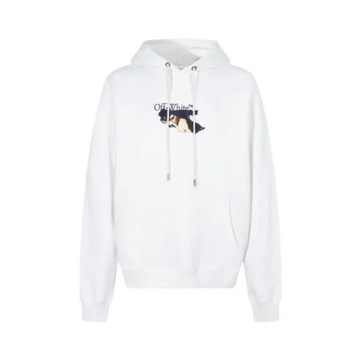 Off-White Hoodie White With Cartoon Design