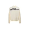 Off-White Sweatshirt Cream With Black Text