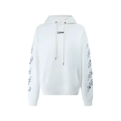 Off-White Hoodie White With Black Text