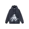 Off-White Hoodie Light Black With White Graphic Print
