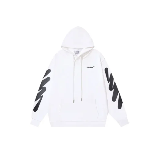 Off-White Hoodie White With Black Design