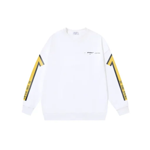 Off-White Sweatshirt White With Yellow Design