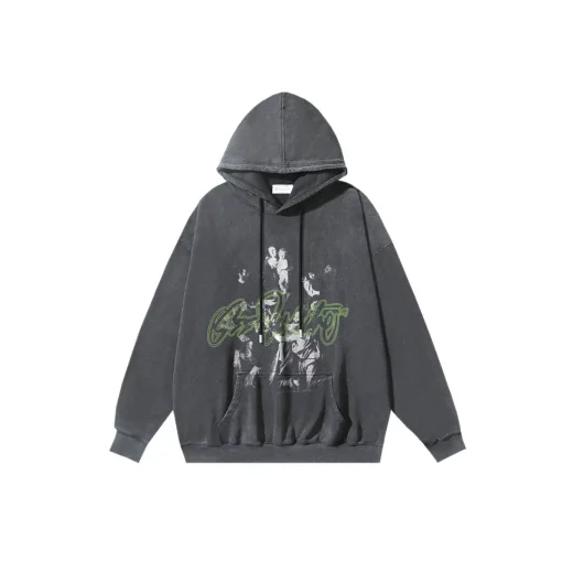 Off-White Hoodie Gray With Monogram Design M1