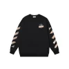 Off-White Sweatshirt Black With Beige Design