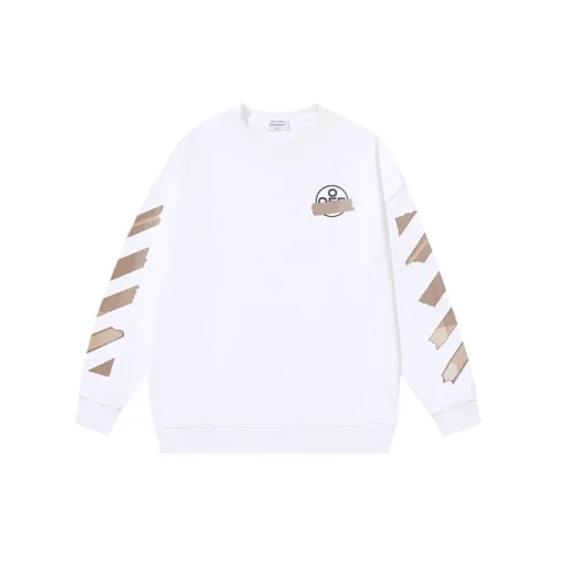 Off-White Sweatshirt White With Beige Design