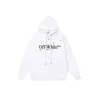 Off-White Hoodie Multicolour Paint Text Design Printed