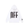 Off-White Hoodie With OFF Text Monogram Printed