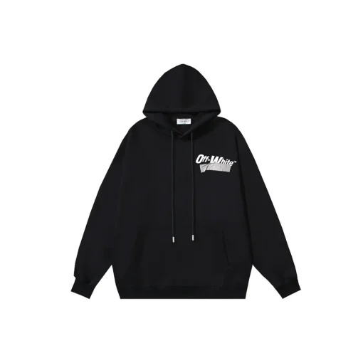 Off-White Black Hoodie Logo Print