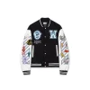 Off-White Varsity Jacket Black And White With Monogram