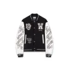 Off-White Varsity Jacket Black And White With Text Print