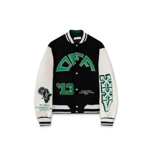 Off-White Varsity Jacket Black And White