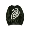 Stussy Curly S Sweater Army Green Knitwear