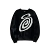 Stussy Curly S Sweater Black Knitwear