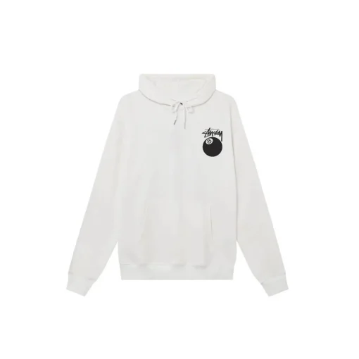 Stussy 8 Ball Pullover Hoodie White Natural