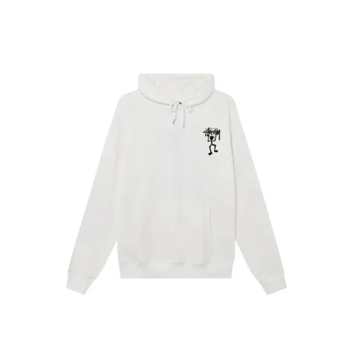 Stussy White Warrior Man Cotton Hoodie