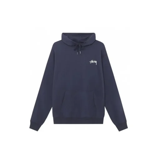 Stussy Basic Navy Blue Cotton Hoodie
