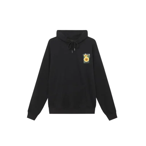 Stussy Camelias Hoodie Black Cotton