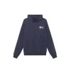 Stussy Basic Hoodie Navy Blue With White Logo