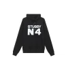 Stussy N4 Monogram Printed Hoodie Black