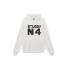 Stussy N4 Monogram Printed Hoodie White