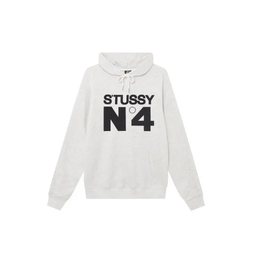 Stussy N4 Monogram Printed Hoodie White