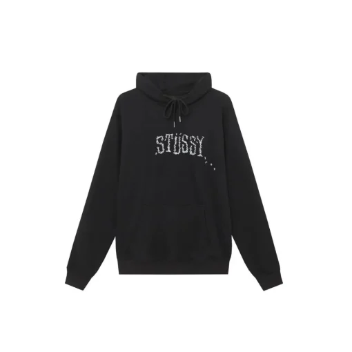 Stussy Monogram Printed Hoodie Black