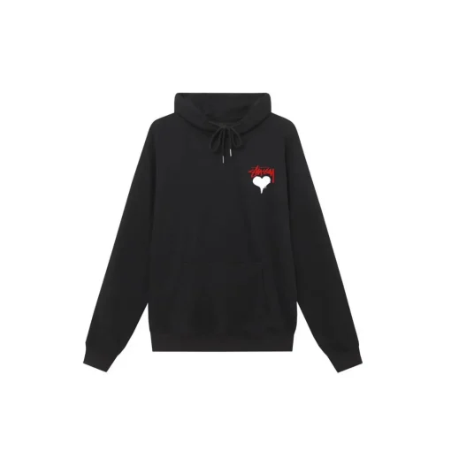 Stussy Basic Hearts Hoodie Black