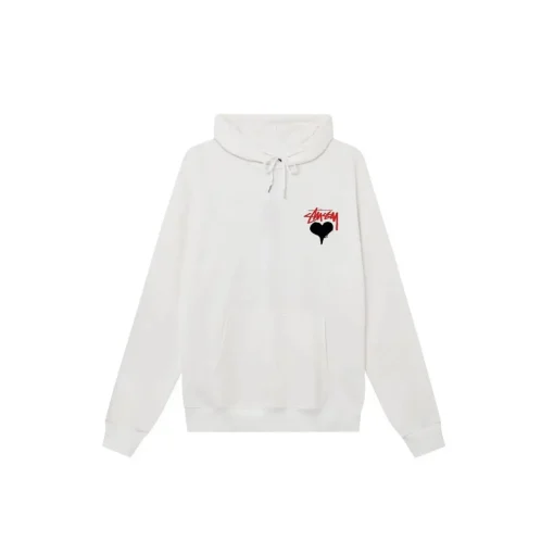 Stussy Basic Hearts Hoodie White