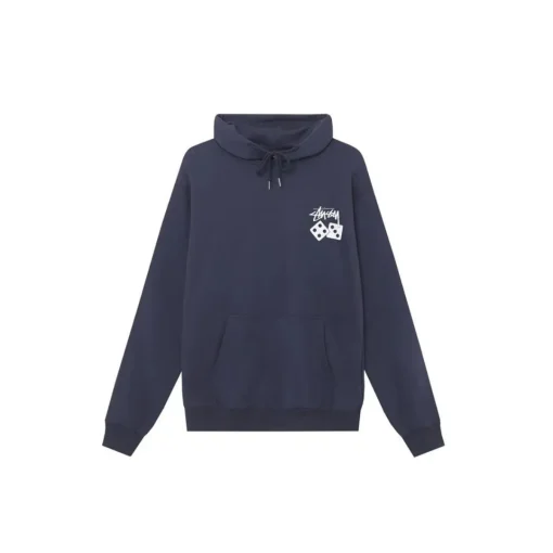 Stussy Dice Pigment Dyed Hoodie Navy Blue