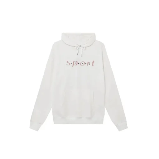 Stussy Logo Monogram Printed Hoodie White