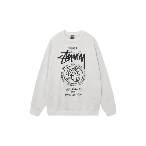 Stussy Logo Monogram Sweater Off White M2