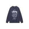 Stussy Logo Monogram Sweater Navy Blue
