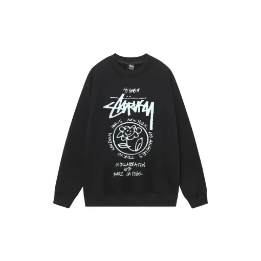 Stussy Logo Monogram Sweater Black M1