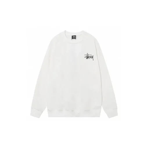 Stussy Logo Monogram Sweater White