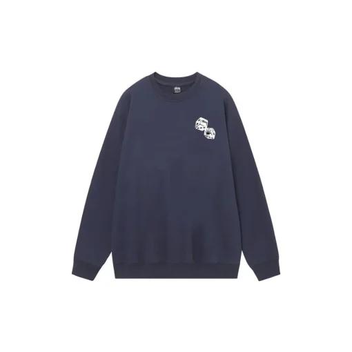 Stussy Dice Pigment Dyed Sweater Navy Blue