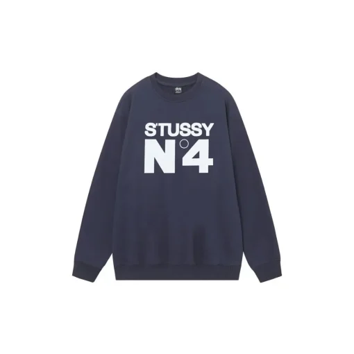 Stussy N4 Monogram Printed Sweater Black