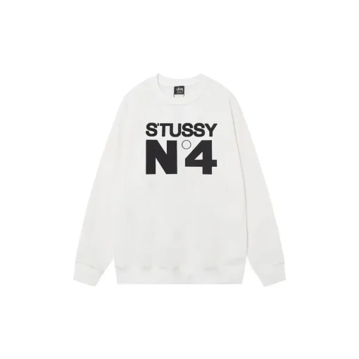 Stussy N4 Monogram Printed Sweater White