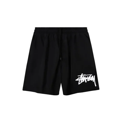 Stussy Shorts Black With Logo