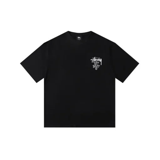 Stussy T Shirt Black With Logo M2