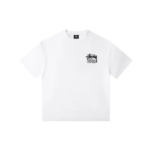 Stussy T Shirt White With Logo M1