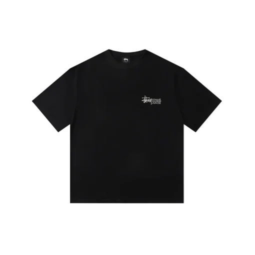 Stussy T Shirt All Black With Logo