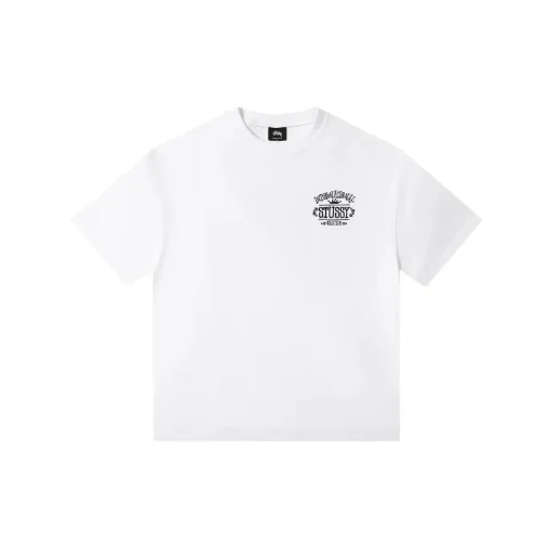 Stussy T Shirt All White With Logo